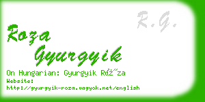 roza gyurgyik business card